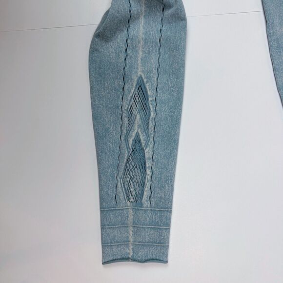 Free People FP Movement Running Through My Mind Blue High Rise Leggings sz L EUC - Picture 4 of 14